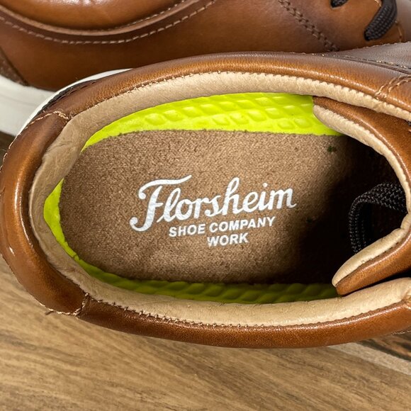 Florsheim Crossover Work Shoes Mens Size 7.5 Brown Leather Steel Toe EH Derby main image 7